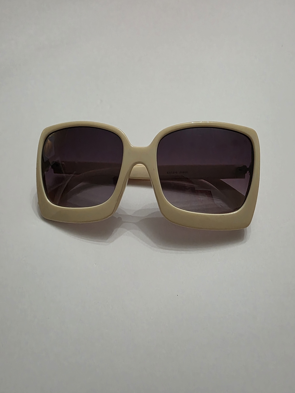 Beige Oversized Square Sunglasses - Women Accessories
